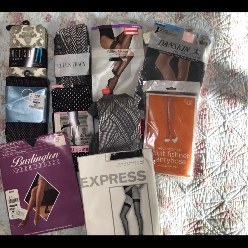 10 pair assorted tights and nylons, all new